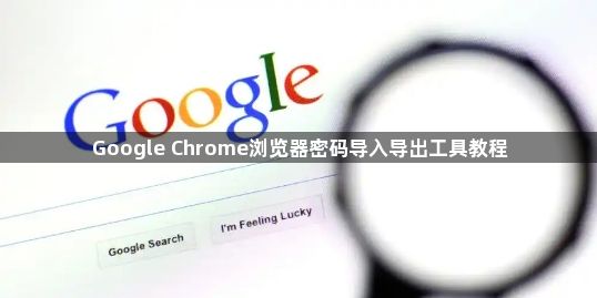 Google Chrome浏览器密码导入导出工具教程1