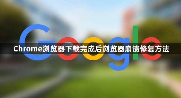 Chrome浏览器下载完成后浏览器崩溃修复方法1