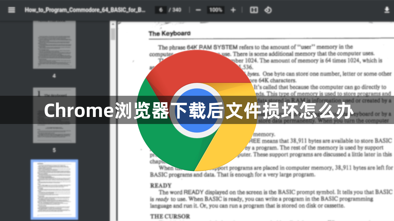 Chrome浏览器下载后文件损坏怎么办1