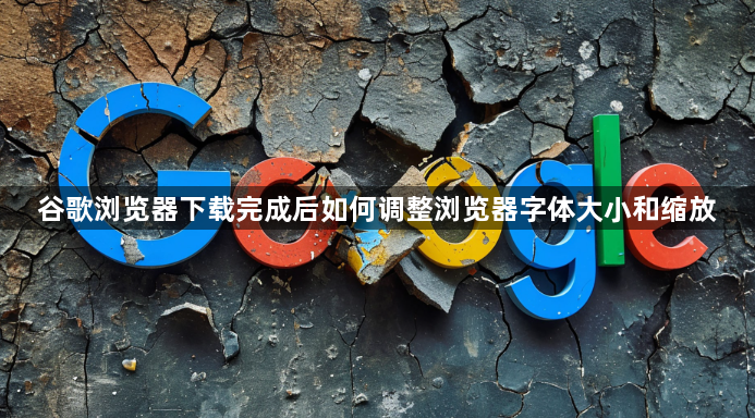 谷歌浏览器下载完成后如何调整浏览器字体大小和缩放1