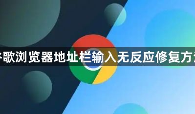 谷歌浏览器地址栏输入无反应修复方法1