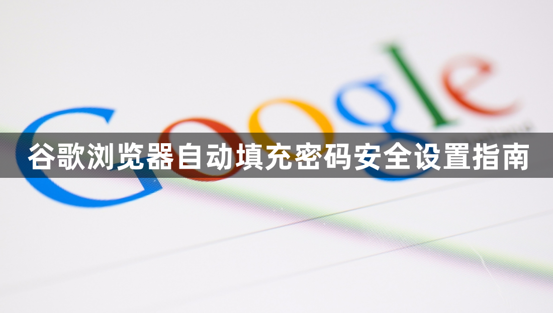 谷歌浏览器自动填充密码安全设置指南1