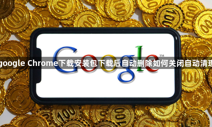 google Chrome下载安装包下载后自动删除如何关闭自动清理1