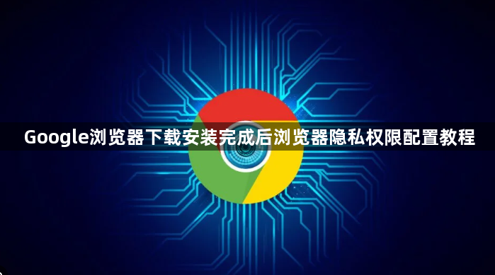 Google浏览器下载安装完成后浏览器隐私权限配置教程1