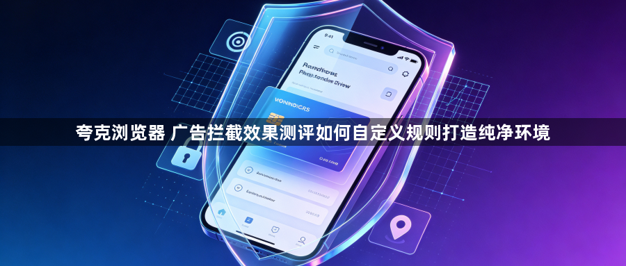 夸克浏览器 广告拦截效果测评如何自定义规则打造纯净环境1