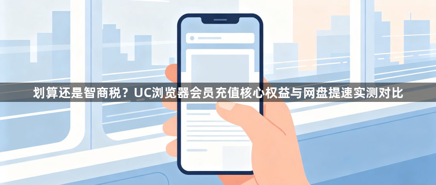 划算还是智商税?UC浏览器会员充值核心权益与网盘提速实测对比1