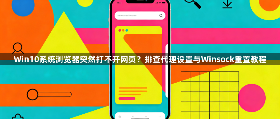 Win10系统浏览器突然打不开网页？排查代理设置与Winsock重置教程1