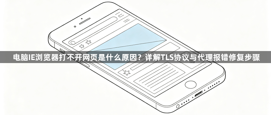 电脑IE浏览器打不开网页是什么原因？详解TLS协议与代理报错修复步骤1