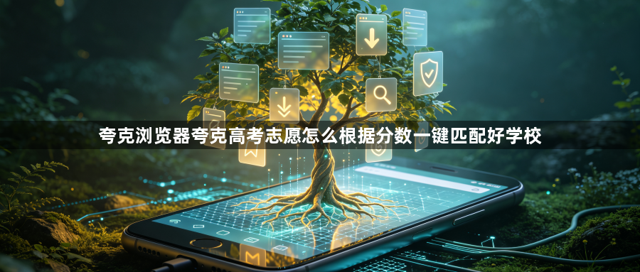 夸克浏览器夸克高考志愿怎么根据分数一键匹配好学校1