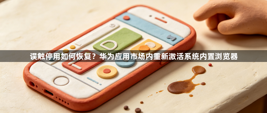 误触停用如何恢复？华为应用市场内重新激活系统内置浏览器1